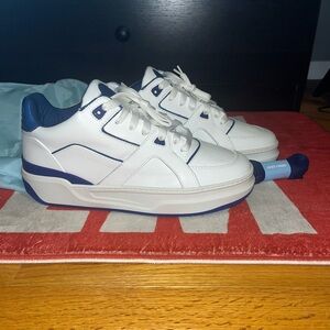 Men’s Just Don JD 3 White Blue Courtside Low Sneakers Size 10 US LIMITED EDITION